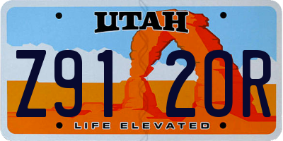UT license plate Z912OR