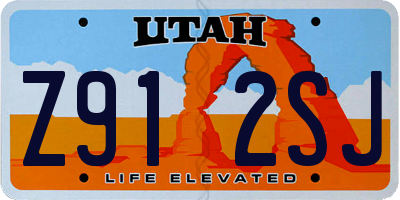 UT license plate Z912SJ