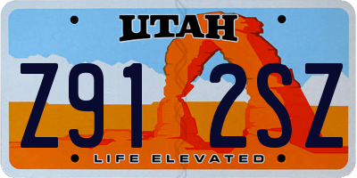 UT license plate Z912SZ