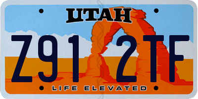 UT license plate Z912TF