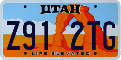 UT license plate Z912TG