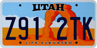 UT license plate Z912TK