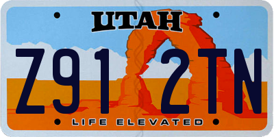 UT license plate Z912TN