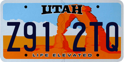 UT license plate Z912TQ