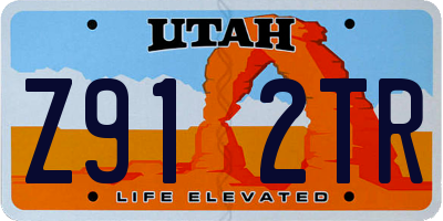 UT license plate Z912TR