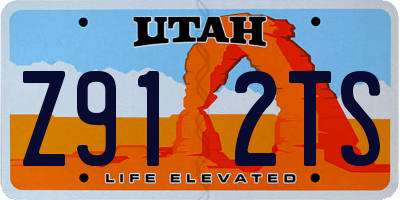 UT license plate Z912TS