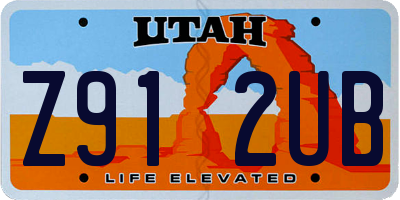 UT license plate Z912UB