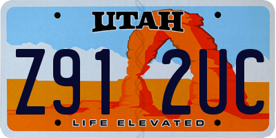 UT license plate Z912UC