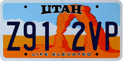 UT license plate Z912VP