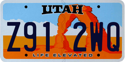 UT license plate Z912WQ