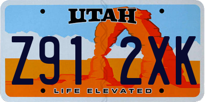 UT license plate Z912XK