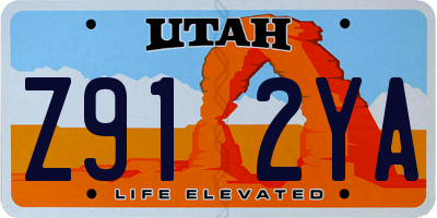 UT license plate Z912YA