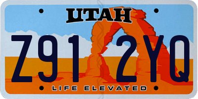 UT license plate Z912YQ