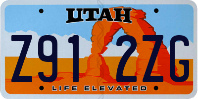 UT license plate Z912ZG