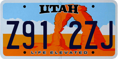 UT license plate Z912ZJ