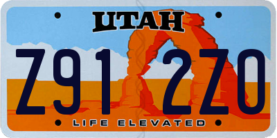 UT license plate Z912ZO