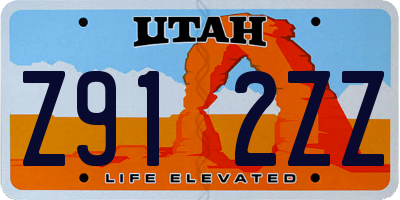 UT license plate Z912ZZ