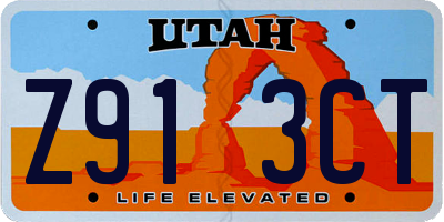 UT license plate Z913CT