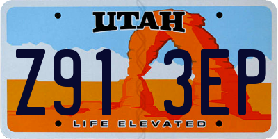 UT license plate Z913EP