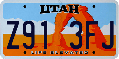 UT license plate Z913FJ