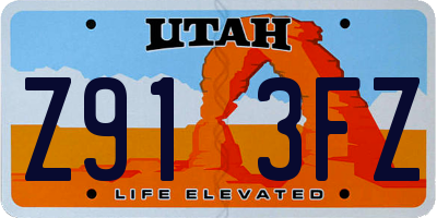 UT license plate Z913FZ