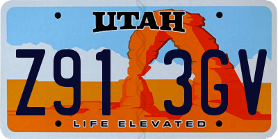 UT license plate Z913GV