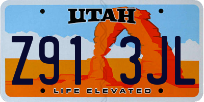 UT license plate Z913JL