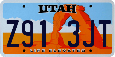 UT license plate Z913JT