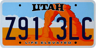 UT license plate Z913LC