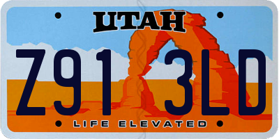 UT license plate Z913LD