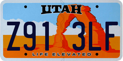 UT license plate Z913LF