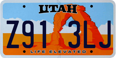 UT license plate Z913LJ