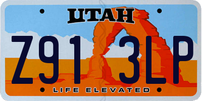 UT license plate Z913LP