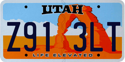 UT license plate Z913LT