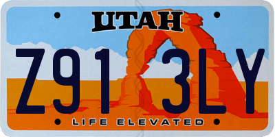 UT license plate Z913LY
