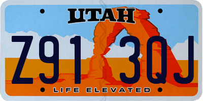 UT license plate Z913QJ