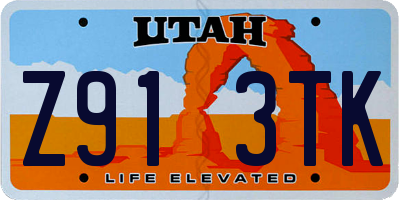 UT license plate Z913TK