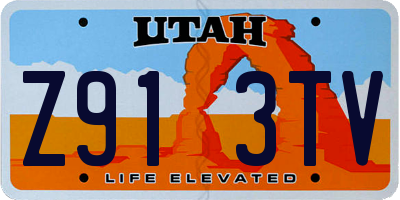 UT license plate Z913TV