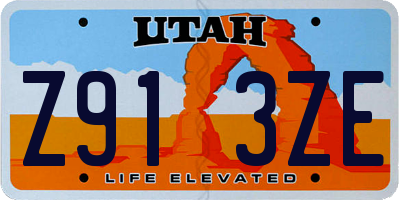 UT license plate Z913ZE
