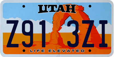 UT license plate Z913ZI