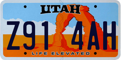 UT license plate Z914AH