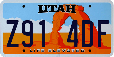 UT license plate Z914DF