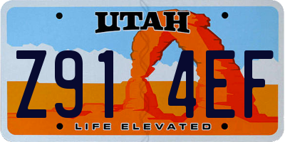 UT license plate Z914EF