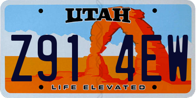UT license plate Z914EW