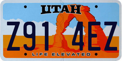 UT license plate Z914EZ