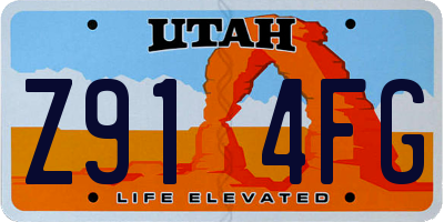UT license plate Z914FG