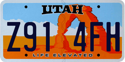 UT license plate Z914FH