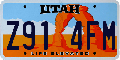 UT license plate Z914FM