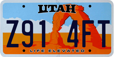 UT license plate Z914FT