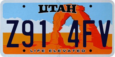 UT license plate Z914FV
